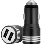 CARGADOR CIGARRERA NEGRO 2USB 3A C/U6AMP 12-24V