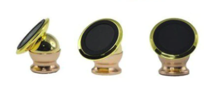 SOPORTE DE CELULAR METAL C/ADHESIVO NEGRO CON GOMA PROTECTORA