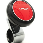 PERILLA DE TIMÓN PLÁSTICO NEGRO + ROJO DIÁMETRO 5.5CM BASE 3CM