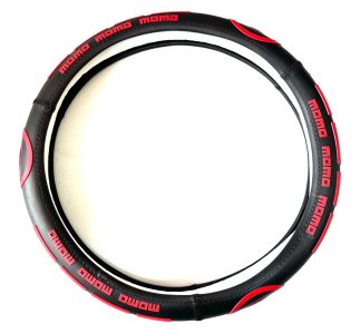 FORRO DE TIMÓN DE LÁTEX - MARCA MOMO - COLOR ROJO - Imagen 2